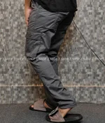 Gray 6 Pocket Gabardine Pant