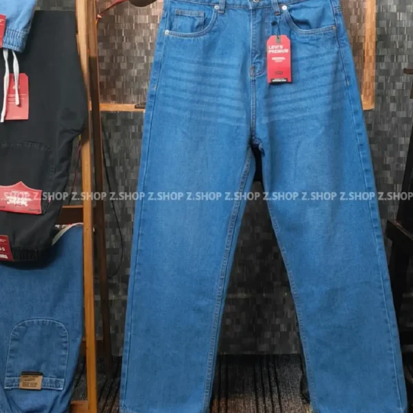 Mid blue 4 Pocket Denim Baggy Jeans