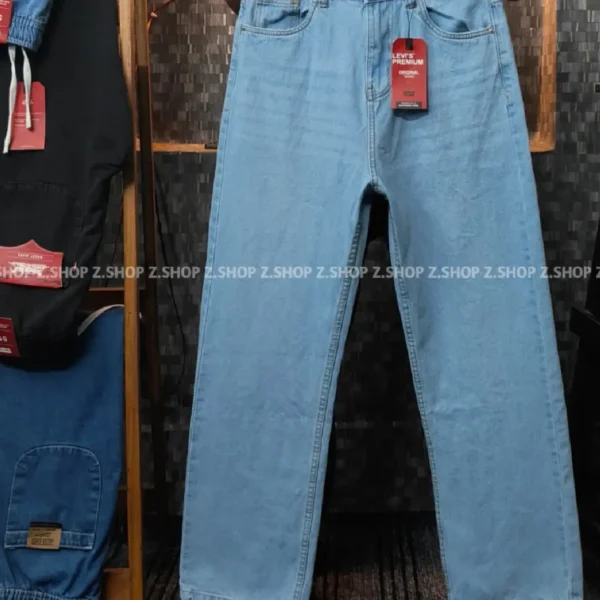 Light Blue 4 Pocket Denim Baggy Jeans Pant