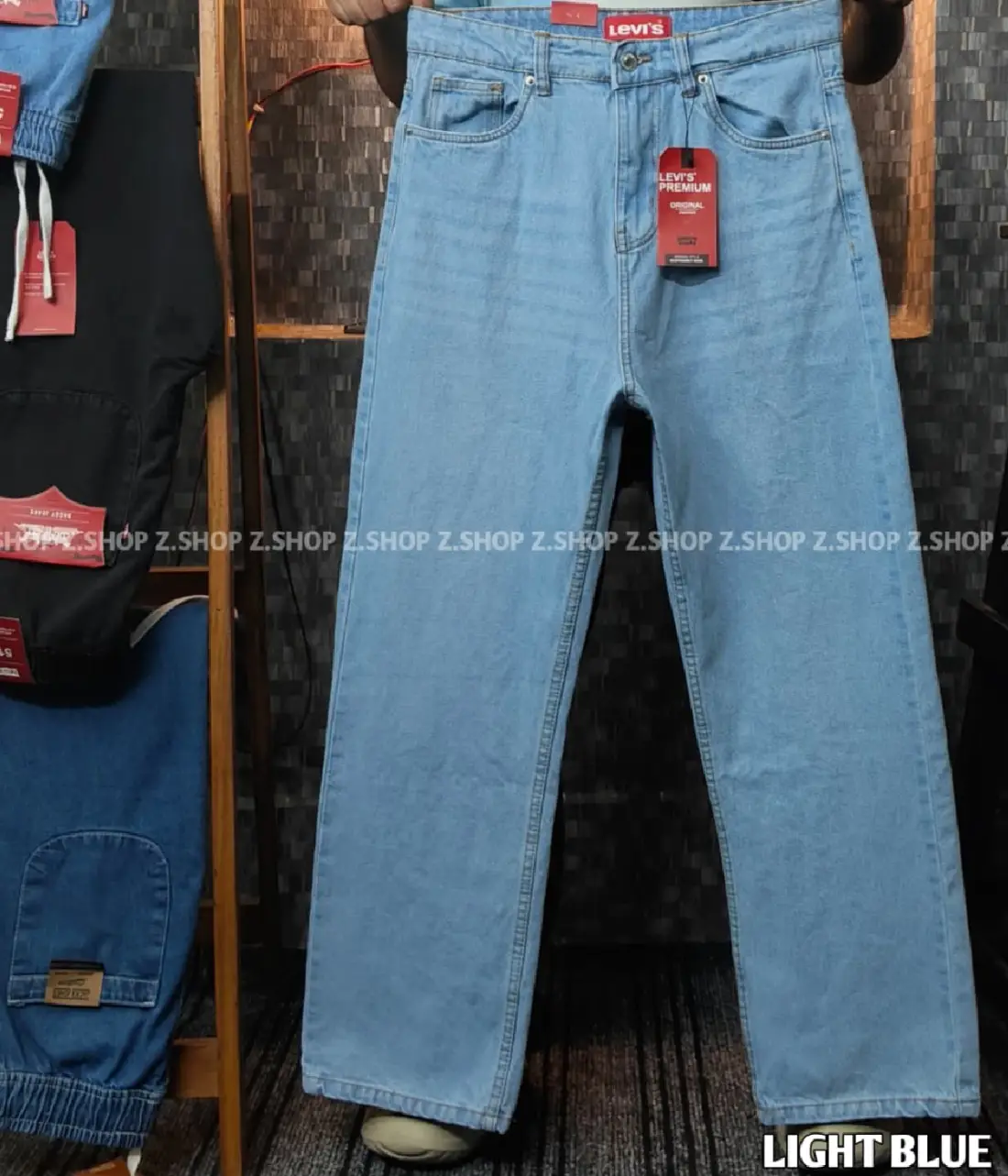 4 (91) Light Blue 4 Pocket Denim Baggy Jeans Pant