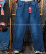 deep blue 4 Pocket Denim Baggy Jeans