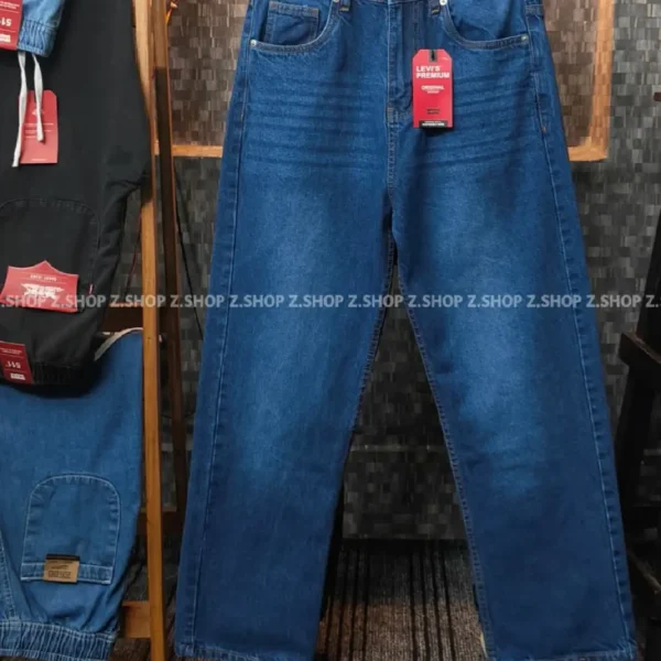 deep blue 4 Pocket Denim Baggy Jeans