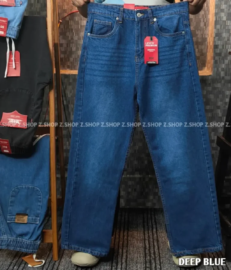deep blue 4 Pocket Denim Baggy Jeans