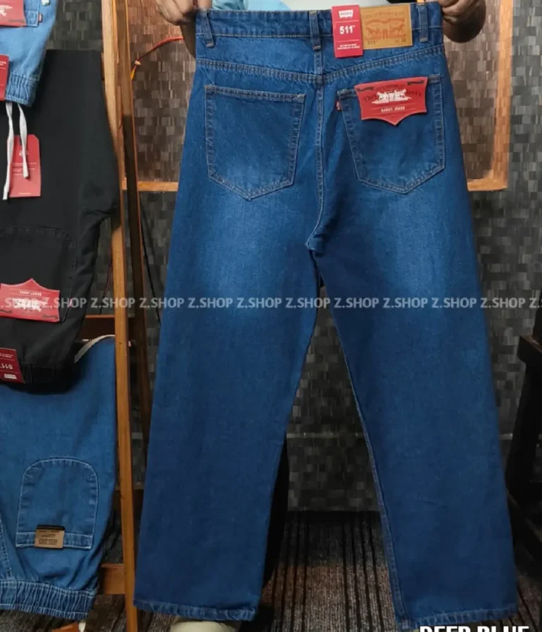 deep blue 4 Pocket Denim Baggy Jeans