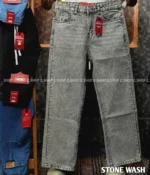 Stonewash 4 Pocket Denim Baggy Jeans